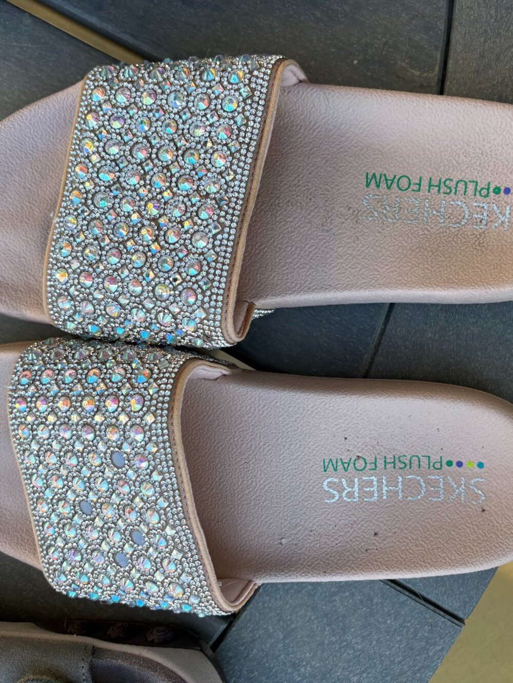Sketchers Rhinestone slip in shoes